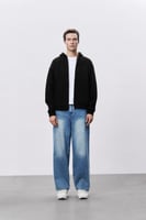 هودي بسحاب أسود رجالي