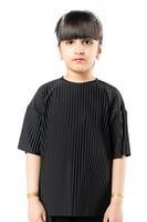 تيشرت واسع للأطفال للجنسين اسود