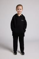 هودي كاجوال أوفرسايز للأطفال للجنسين - أسود