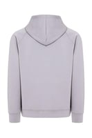 هودي أوفرسايز برباط للجنسين - رمادي