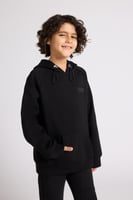 هودي كاجوال أوفرسايز للأطفال للجنسين - أسود