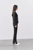 بنطال نسائي إنترلوك رمادي