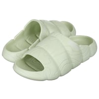 شبشب مفتوح من الأمام بنعل مطاطي مموج - أخضر فاتح