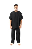 تيشرت واسع للجنسين اسود