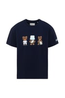 تيشيرت بقصة عادية للأطفال بطباعة ثلاثية دببة كرتون...