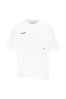 تيشيرت أوفرسايز بجيب وخياطة غير متماثلة للجنسين -...