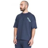 تيشيرت بشعار سيلين من الأمام للجنسين (ازرق)