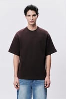 تيشيرت إنترلوك بني للجنسين