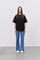 تيشيرت إنترلوك بني للجنسين