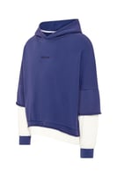 هودي بقصة واسعة Acid Wash وأكمام من لون مختلف للجن...