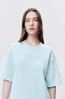 تيشيرت إنترلوك أزرق سماوي للجنسين