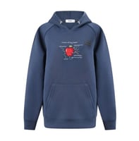 هودي كاجوال أوفرسايز للجنسين بتطريز خاص - أزرق داك...