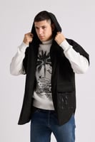 جاكيت بهودي وقصة واسعة، اكمام قصيرة للجنسين أسود