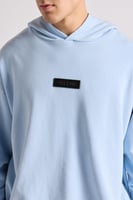 هودي بقصة واسعة Acid Wash للجنسين أزرق فاتح