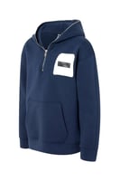 هودي بجيب أمامي أوفرسايز للأطفال للجنسين - أزرق دا...