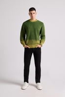 بلوفر Acid Wash للجنسين أخضر