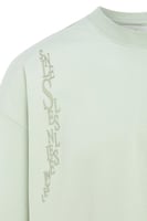 تيشيرت أوفرسايز مطرز بتصميم بسيط للجنسين - أخضر فا...