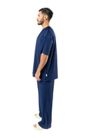 تيشرت واسع للجنسين ازرق غامق