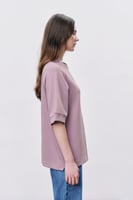 تيشيرت إنترلوك بنفسجي للجنسين