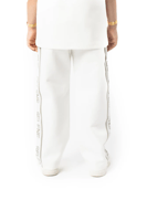 بنطلون اوف وايت بقصة مستقيمة للأطفال مع حزام خصر و...