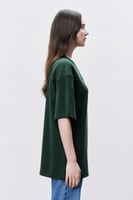 تيشيرت إنترلوك أخضر غامق للجنسين