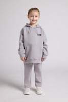 بنطلون كاجوال أوفرسايز للأطفال للجنسين - رمادي