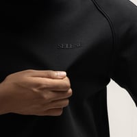 تيشرت إنترلوك أسود للجنسين