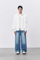 هودي أبيض رجالي