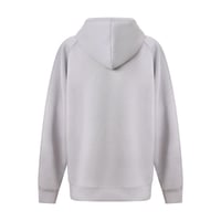 هودي كاجوال أوفرسايز للجنسين بتطريز خاص - رمادي