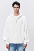 هودي أبيض رجالي