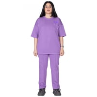 بنطلون سيلين بقصة واسعة (بنفسجي)