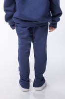 بنطلون بفتحة صغيرة من الأسفل للأطفال أزرق داكن