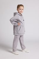 بنطلون كاجوال أوفرسايز للأطفال للجنسين - رمادي