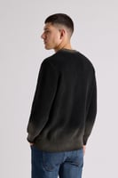 بلوفر Acid Wash للجنسين أسود