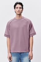 تيشيرت إنترلوك بنفسجي للجنسين