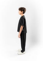 بنطلون واسع للأطفال للجنسين اسود