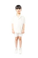 قميص أطفال واسع للجنسين بأكمام قصيرة وأزرار لأسفل...