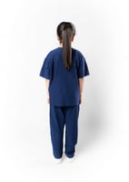 بنطلون واسع للأطفال للجنسين ازرق غامق