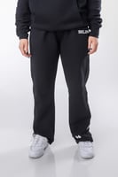 بنطلون سيلين واسع أسود