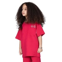 تيشيرت سيلين بعلامة الأعين من الأمام للأطفال (احمر...