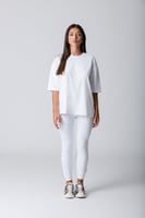 تيشيرت أواي بقصة واسعة أبيض