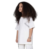 تيشيرت بشعار سيلين من الأمام للأطفال (اوف وايت)