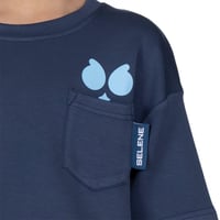 تيشيرت سيلين بعلامة الأعين من الأمام للأطفال (ازرق...