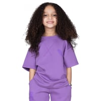تيشيرت بشعار سيلين من الأمام للأطفال (بنفسجي)
