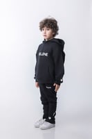 بنطلون بفتحة صغيرة من الأسفل للأطفال أسود