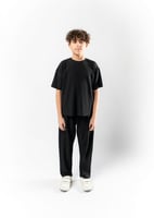 بنطلون واسع للأطفال للجنسين اسود