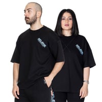 تيشيرت بشعار سيلين من الأمام للجنسين (اسود)