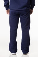 بنطلون سيلين واسع أزرق داكن