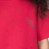 تيشيرت بشعار سيلين من الأمام للأطفال (احمر)