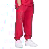 بنطلون بشعار سيلين من الأمام للأطفال (احمر )